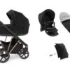 BabyStyle Prestige Vogue Pushchair - Ebony/ Gold Frame / Black Leather -Baby Products Store babystyle prams pushchairs babystyle prestige vogue pushchair ebony gold frame black leather 32157390274696