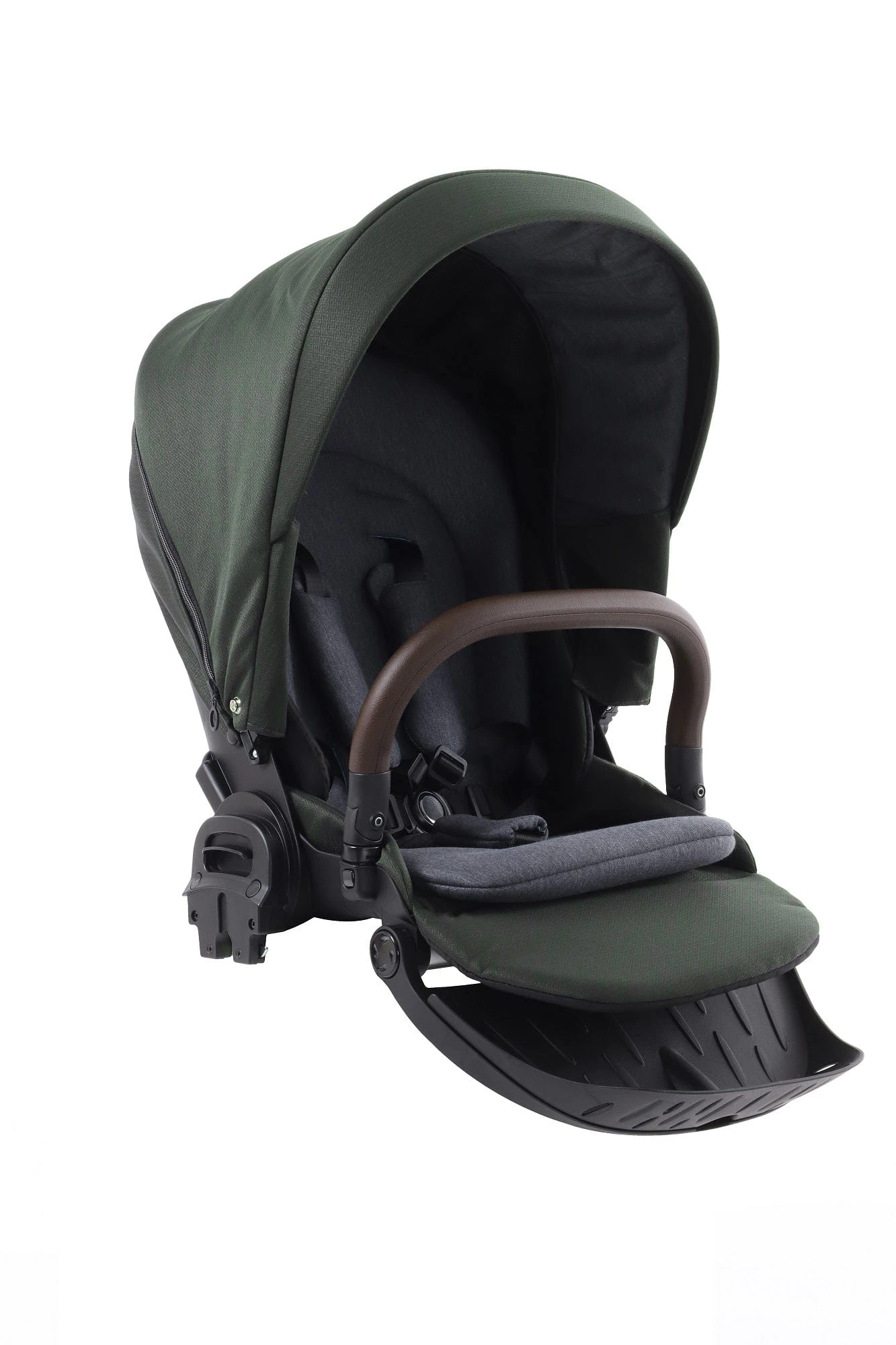 BabyStyle Prestige Vogue Pushchair - Spruce / Gold Frame / Brown Leather 5 BabyStyle Prestige Vogue Pushchair - Spruce / Gold Frame / Brown Leather - Image 3