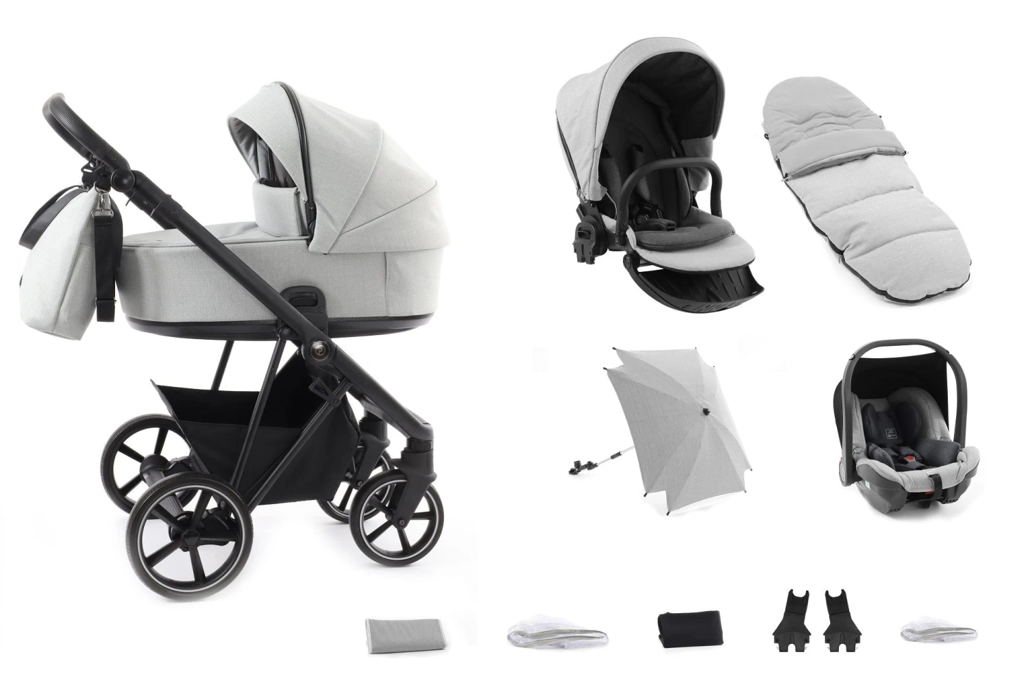 BabyStyle Prestige Vogue 12 Piece Bundle - Flint / Black Frame / Black Leather 3 BabyStyle Prestige Vogue 12 Piece Bundle - Flint / Black Frame / Black Leather