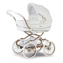 Bebecar Stylo Class+ Combination Pram, Raincover And LA3 Kit - White Rose - Inc Changing Bag