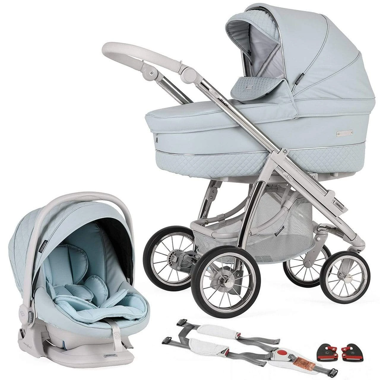 Bebecar Pack Ip Op Classic XL, Lie Flat Car Seat, LA3 Kit & Raincover - Baby Blue 3 Bebecar Pack Ip Op Classic XL, Lie Flat Car Seat, LA3 Kit & Raincover - Baby Blue