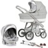 Bebecar Pack Ip Op Classic XL, Lie Flat Car Seat, LA3 Kit & Raincover - Silver Grey