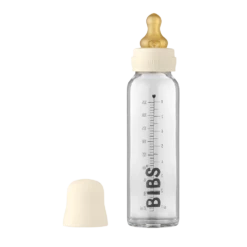 BIBS Baby Glass Bottle Complete Set (225ml) - Ivory