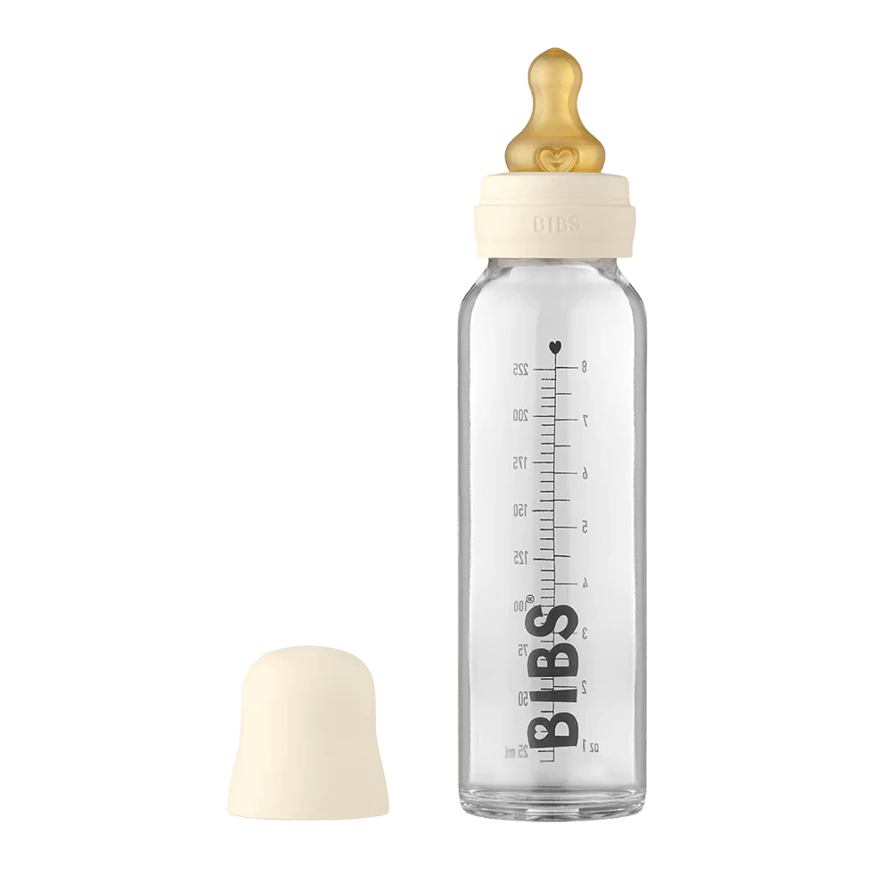 BIBS Baby Glass Bottle Complete Set (225ml) - Ivory 3 BIBS Baby Glass Bottle Complete Set (225ml) - Ivory