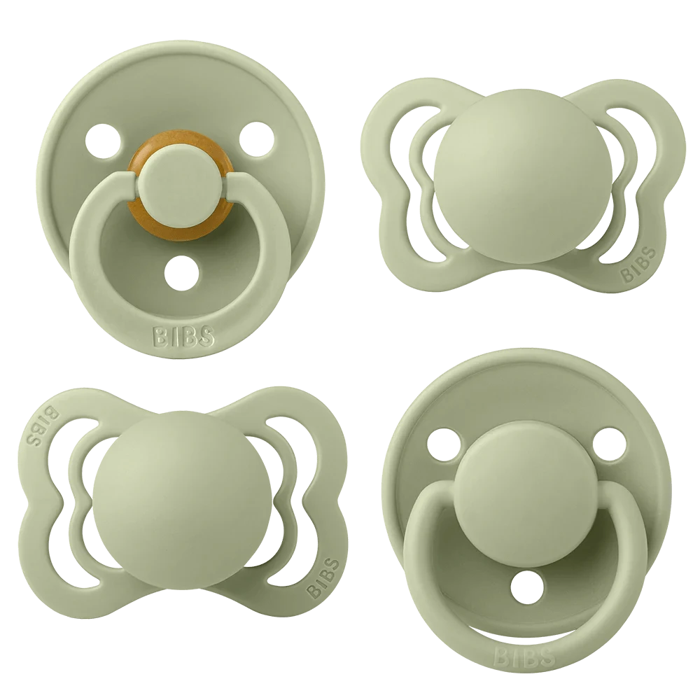 BIBS Try-It Collection Pacifiers (Size 1) - Sage 3 BIBS Try-It Collection Pacifiers (Size 1) - Sage