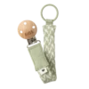 BIBS Pacifier Clip (Braided) - Sage/Ivory