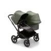 Bugaboo Donkey 5 Duo - Black/Grey Melange/Forest Green -Baby Products Store bugaboo double pushchairs bugaboo donkey 5 duo black grey melange forest green 29491687948424