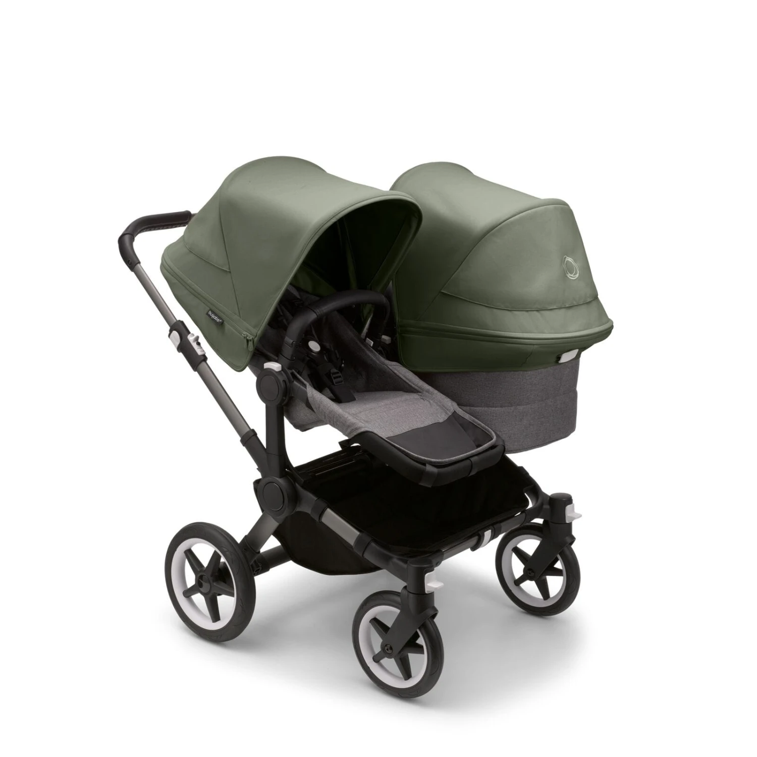 Bugaboo Donkey 5 Duo - Graphite/Grey Melange/Forest Green 3 Bugaboo Donkey 5 Duo - Graphite/Grey Melange/Forest Green