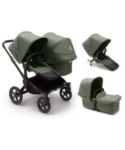 Bugaboo Donkey 5 Twin - Black / Forest Green -Baby Products Store bugaboo prams pushchairs bugaboo donkey 5 twin black forest green 8717447476214 31356681158792