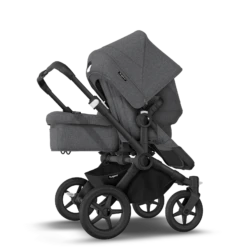 Bugaboo Donkey 5 Twin - Black / Grey Melange -Baby Products Store bugaboo prams pushchairs bugaboo donkey 5 twin black grey melange 31776275824776