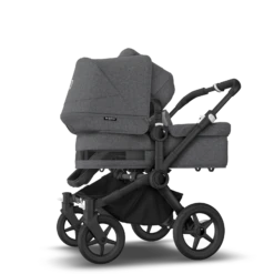 Bugaboo Donkey 5 Twin - Black / Grey Melange -Baby Products Store bugaboo prams pushchairs bugaboo donkey 5 twin black grey melange 31776275890312