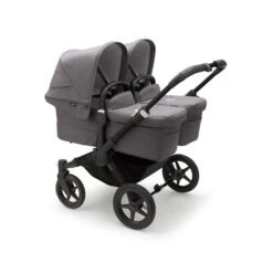 Bugaboo Donkey 5 Twin - Black / Grey Melange -Baby Products Store bugaboo prams pushchairs bugaboo donkey 5 twin black grey melange 31776275988616