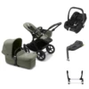 Bugaboo Donkey 5 With Cabriofix And Base - Black/Forest Green