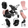 Bugaboo Fox 5, Cloud T Ultimate Travel System - Black/Midnight Black/Morning Pink -Baby Products Store bugaboo travel systems bugaboo fox 5 cloud z2 ultimate travel system black midnight black morning pink 32339283640456