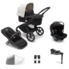 Bugaboo Fox 5, Nuna Turtle And Base Travel System - Black/Midnight Black/Misty White -Baby Products Store bugaboo travel systems bugaboo fox 5 nuna turtle and base travel system black midnight black misty white 32132385472648