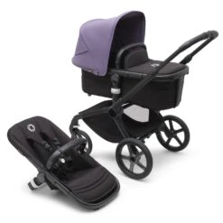 Bugaboo Fox 5, Pebble 360 Ultimate Travel System - Black/Midnight Black/Astro Purple -Baby Products Store bugaboo travel systems bugaboo fox 5 pebble 360 ultimate travel system black midnight black astro purple 32339658571912