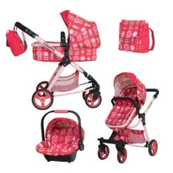Cosatto Giggle Quad & Car Seat Dolls Pram - Fairy Garden
