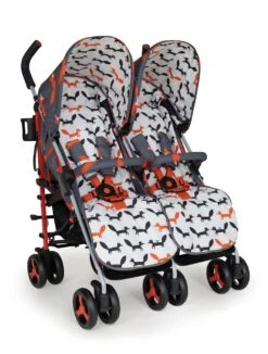 Cosatto Supa Dupa 3 Double Stroller - Charcoal Mister Fox -Baby Products Store cosatto double pushchairs cosatto supa dupa 3 double stroller charcoal mister fox 31075117498504
