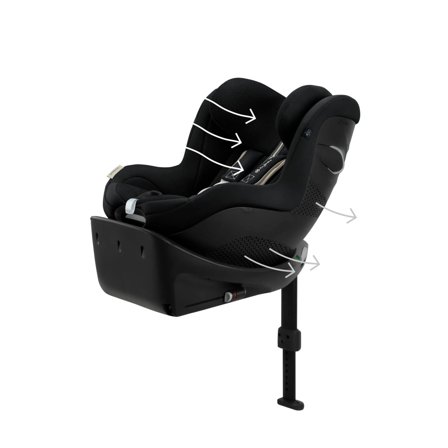 Cybex Sirona Gi I-Size PLUS Car Seat - Moon Black 8 Cybex Sirona Gi I-Size PLUS Car Seat - Moon Black - Image 6