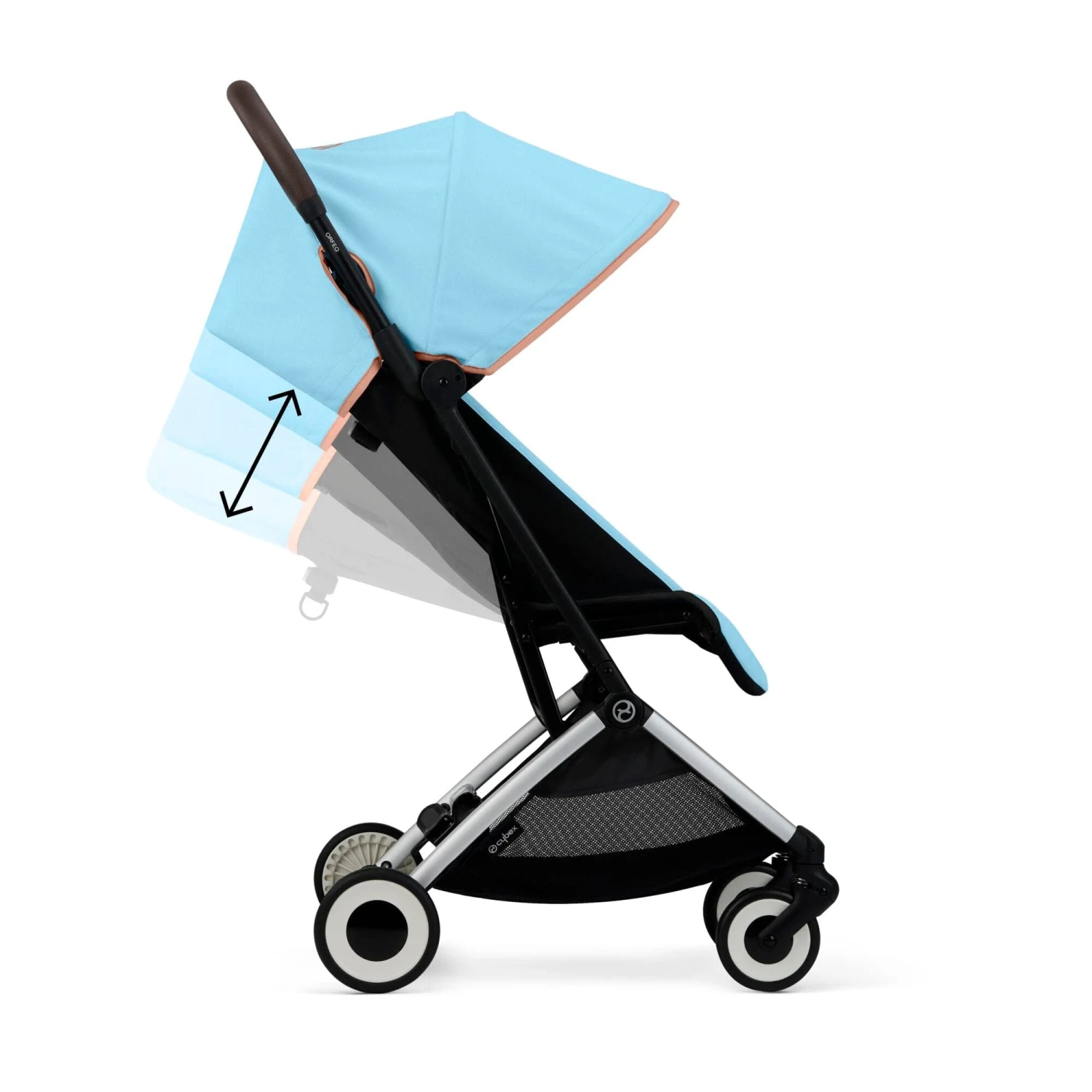 Cybex Orfeo Compact Stroller Inc Raincover - Beach Blue 6 Cybex Orfeo Compact Stroller Inc Raincover - Beach Blue - Image 4