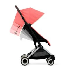 Cybex Orfeo Compact Stroller Inc Raincover - Hibiscus Red -Baby Products Store cybex compact strollers cybex orfeo compact stroller hibiscus red 4063846381883 32184464343176
