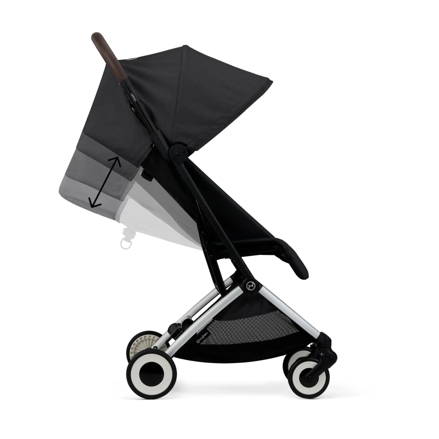 Cybex Orfeo Compact Stroller Inc Raincover - Moon Black 6 Cybex Orfeo Compact Stroller Inc Raincover - Moon Black - Image 4