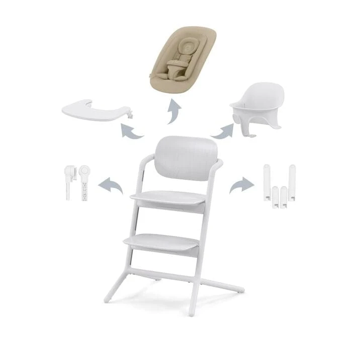 Cybex LEMO 4 In 1 Highchair Set - All White 3 Cybex LEMO 4 In 1 Highchair Set - All White