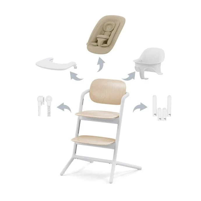 Cybex LEMO 4 In 1 Highchair Set - Sand White 3 Cybex LEMO 4 In 1 Highchair Set - Sand White