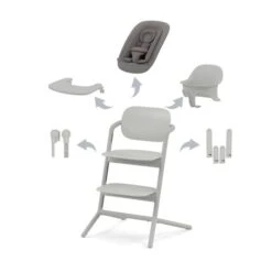 Cybex LEMO 4 In 1 Highchair Set - Suede Grey