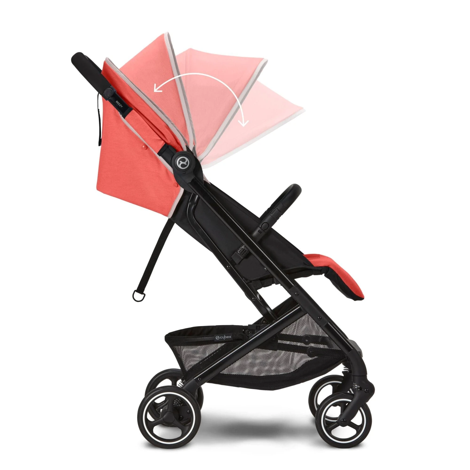 Cybex Beezy Compact Pushchair With Raincover - Hibiscus Red (2023) 7 Cybex Beezy Compact Pushchair With Raincover - Hibiscus Red (2023) - Image 5