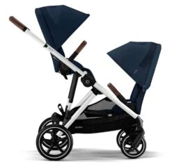 Cybex Gazelle S Double Tandem Pushchair - Silver / Ocean -Baby Products Store cybex prams pushchairs cybex gazelle s double tandem pushchair silver ocean 32177422270600