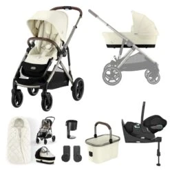 Cybex Gazelle S Luxury Bundle - Taupe / Seashell Beige