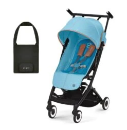 Cybex Libelle Compact Travel Pushchair - Beach Blue (2023) With Travel Bag