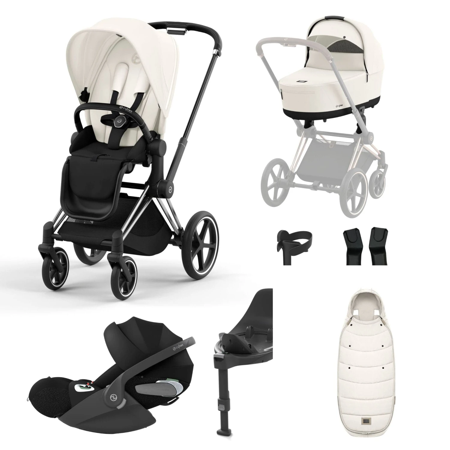Cybex Priam Cloud T I-Size Bundles - Off White (2023) 3 Cybex Priam Cloud T I-Size Bundles - Off White (2023)