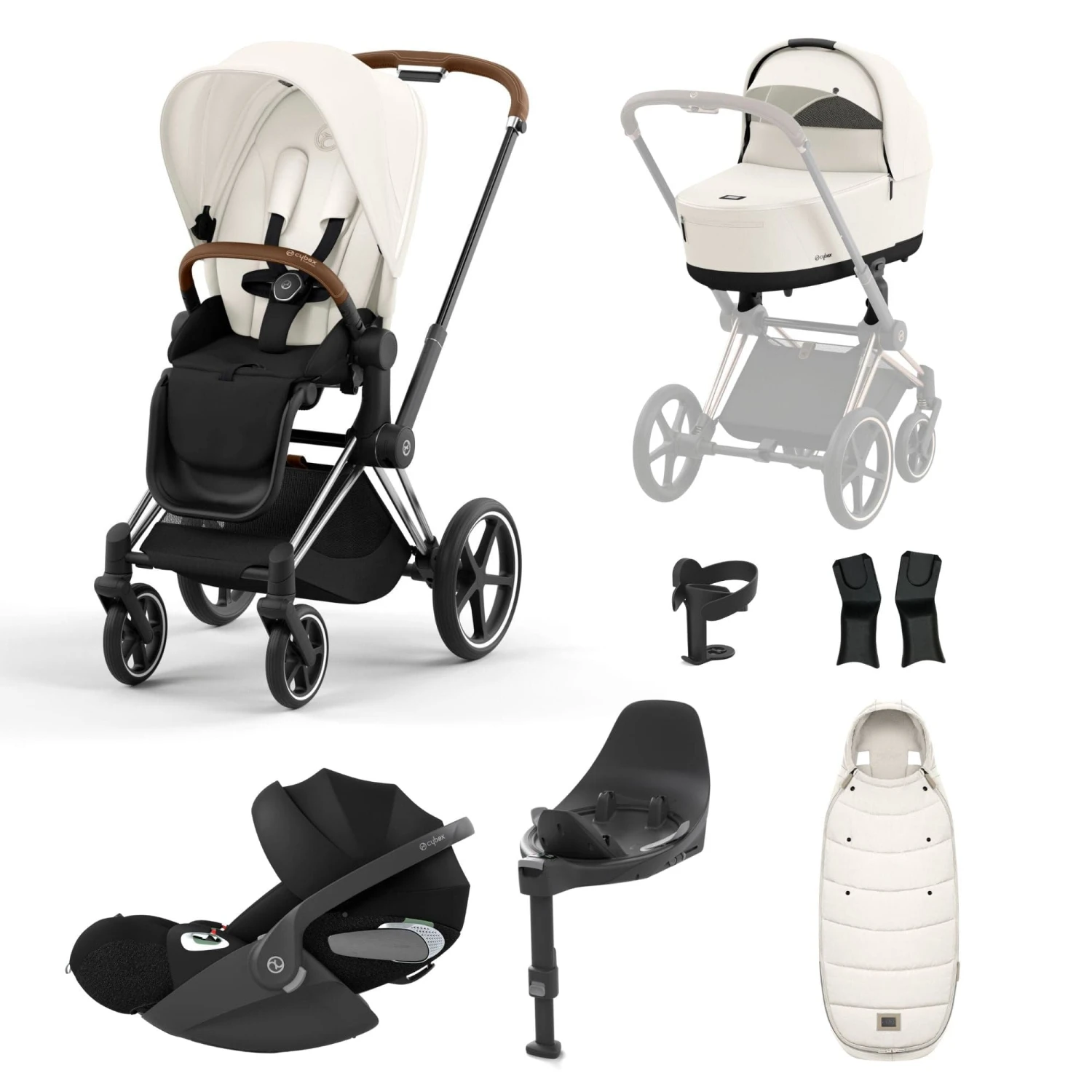 Cybex Priam Cloud T I-Size Bundles - Off White (2023) 4 Cybex Priam Cloud T I-Size Bundles - Off White (2023) - Image 2