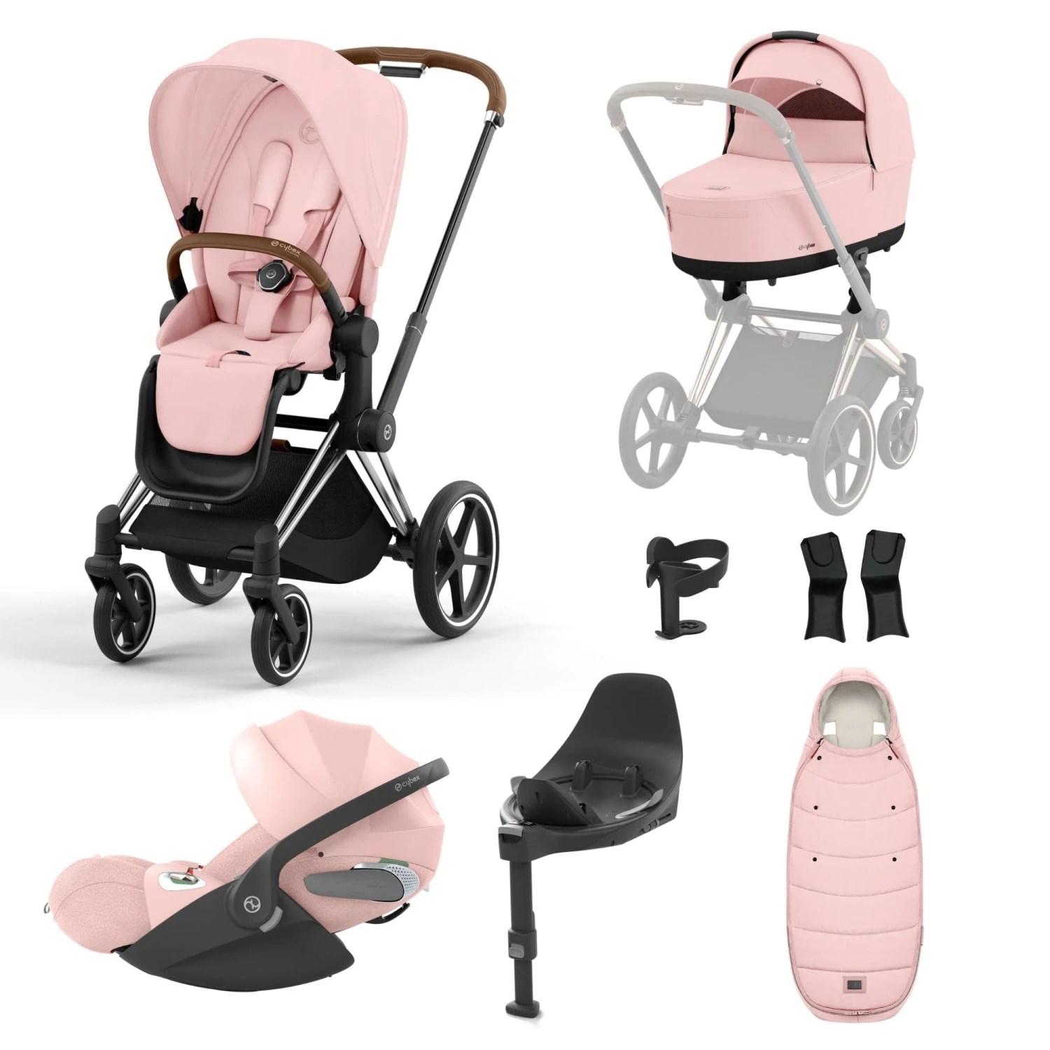 Cybex Priam Cloud T I-Size Bundles - Peach Pink (2023) 4 Cybex Priam Cloud T I-Size Bundles - Peach Pink (2023) - Image 2