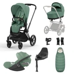 Cybex Priam Cloud T I-Size Bundles - Leaf Green (2023) -Baby Products Store cybex travel systems matt black cybex priam cloud t i size bundles leaf green 2023 32441093849224