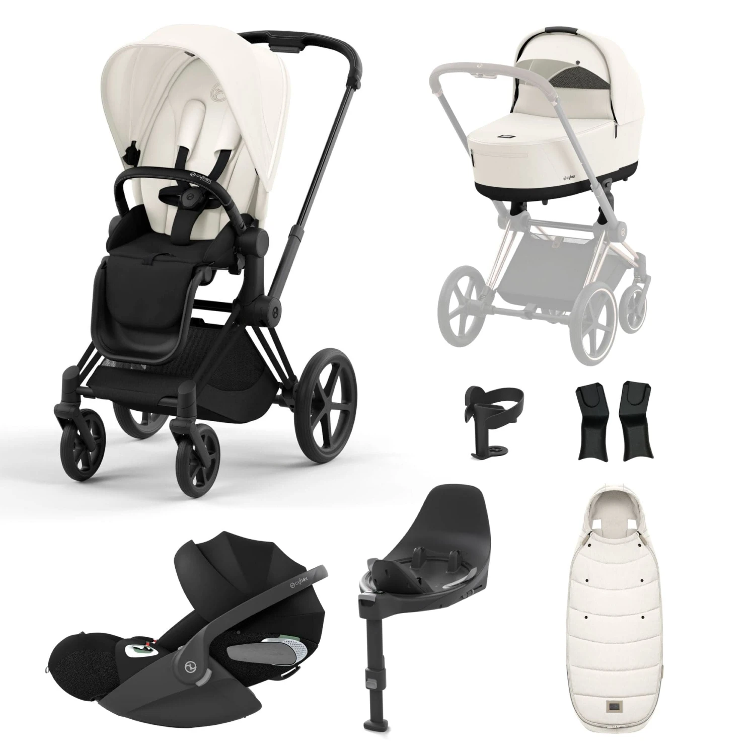 Cybex Priam Cloud T I-Size Bundles - Off White (2023) 5 Cybex Priam Cloud T I-Size Bundles - Off White (2023) - Image 3