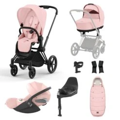 Cybex Priam Cloud T I-Size Bundles - Peach Pink (2023) 8 Cybex Priam Cloud T I-Size Bundles - Peach Pink (2023) -Baby Products Store cybex travel systems matt black cybex priam cloud t i size bundles peach pink 2023 32441199296648