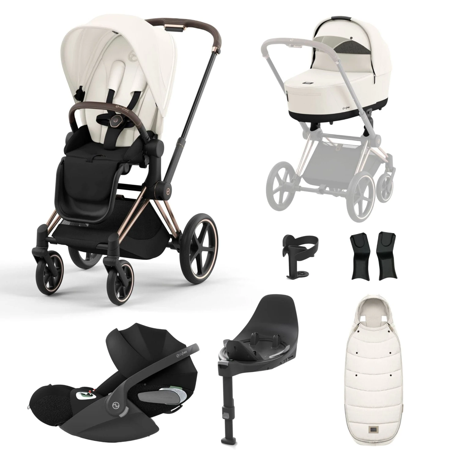Cybex Priam Cloud T I-Size Bundles - Off White (2023) 6 Cybex Priam Cloud T I-Size Bundles - Off White (2023) - Image 4