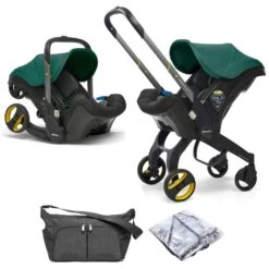 Doona Car Seat, Essential Bag & Raincover - Racing Green