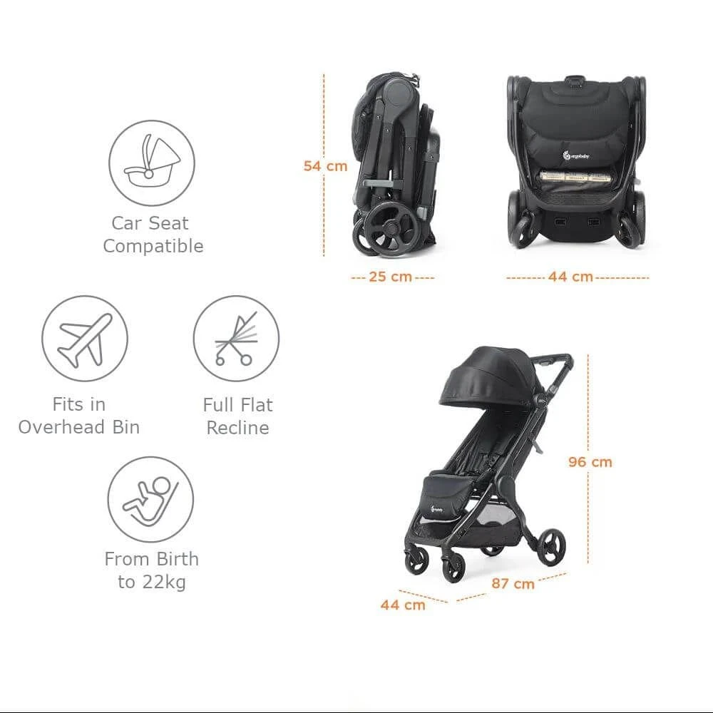 Ergobaby Metro+ Compact City Stroller - Black 6 Ergobaby Metro+ Compact City Stroller - Black - Image 4