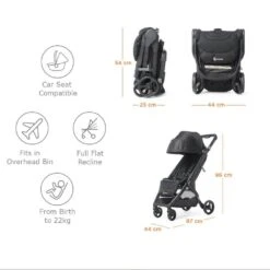Ergobaby Metro+ Compact City Stroller With Carry Bag - Black -Baby Products Store ergobaby compact strollers ergobaby metro compact city stroller with carry bag black 1220000203136 32291004973192