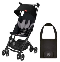 GB Pockit Plus All-Terrain Stroller With Travel Bag And Raincover - Velvet Black