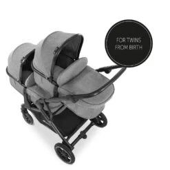 Hauck Atlantic Twin Pushchair - Melange Grey -Baby Products Store hauck double pushchairs hauck atlantic twin pushchair melange grey 4007923500019 28264431747208