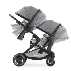 Hauck Atlantic Twin Pushchair - Melange Grey -Baby Products Store hauck double pushchairs hauck atlantic twin pushchair melange grey 4007923500019 28264432074888