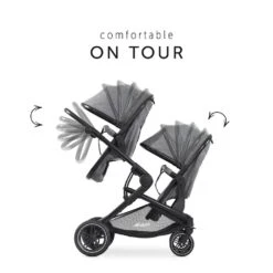 Hauck Atlantic Twin Pushchair - Melange Grey -Baby Products Store hauck double pushchairs hauck atlantic twin pushchair melange grey 4007923500019 28264439611528