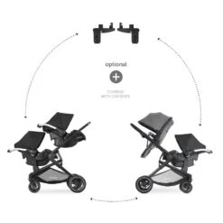 Hauck Atlantic Twin Pushchair - Melange Grey -Baby Products Store hauck double pushchairs hauck atlantic twin pushchair melange grey 4007923500019 28586272358536