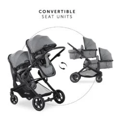 Hauck Atlantic Twin Pushchair - Melange Grey -Baby Products Store hauck double pushchairs hauck atlantic twin pushchair melange grey 4007923500019 28586283696264