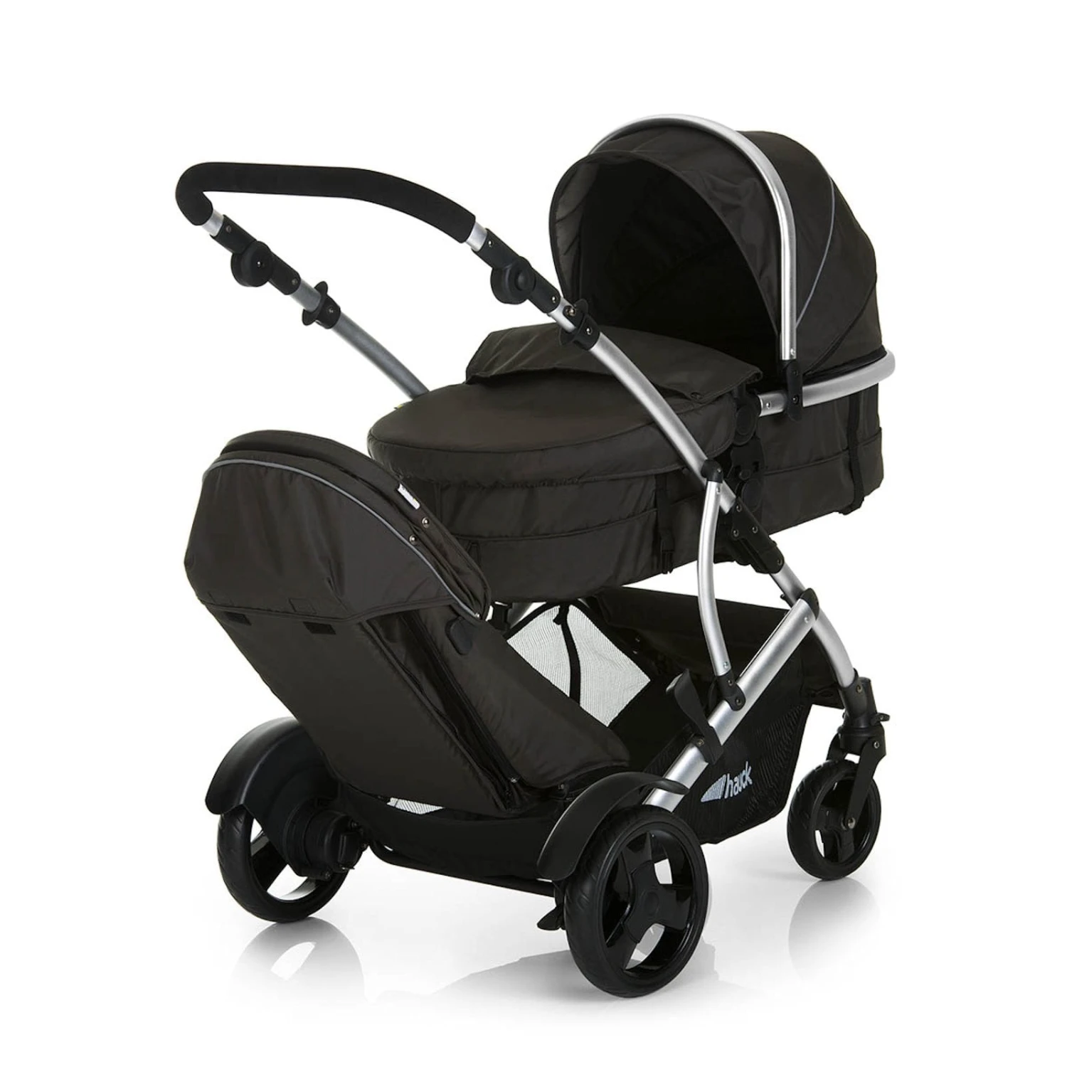 Hauck Duett 2 Double Pushchair - Black 4 Hauck Duett 2 Double Pushchair - Black - Image 2